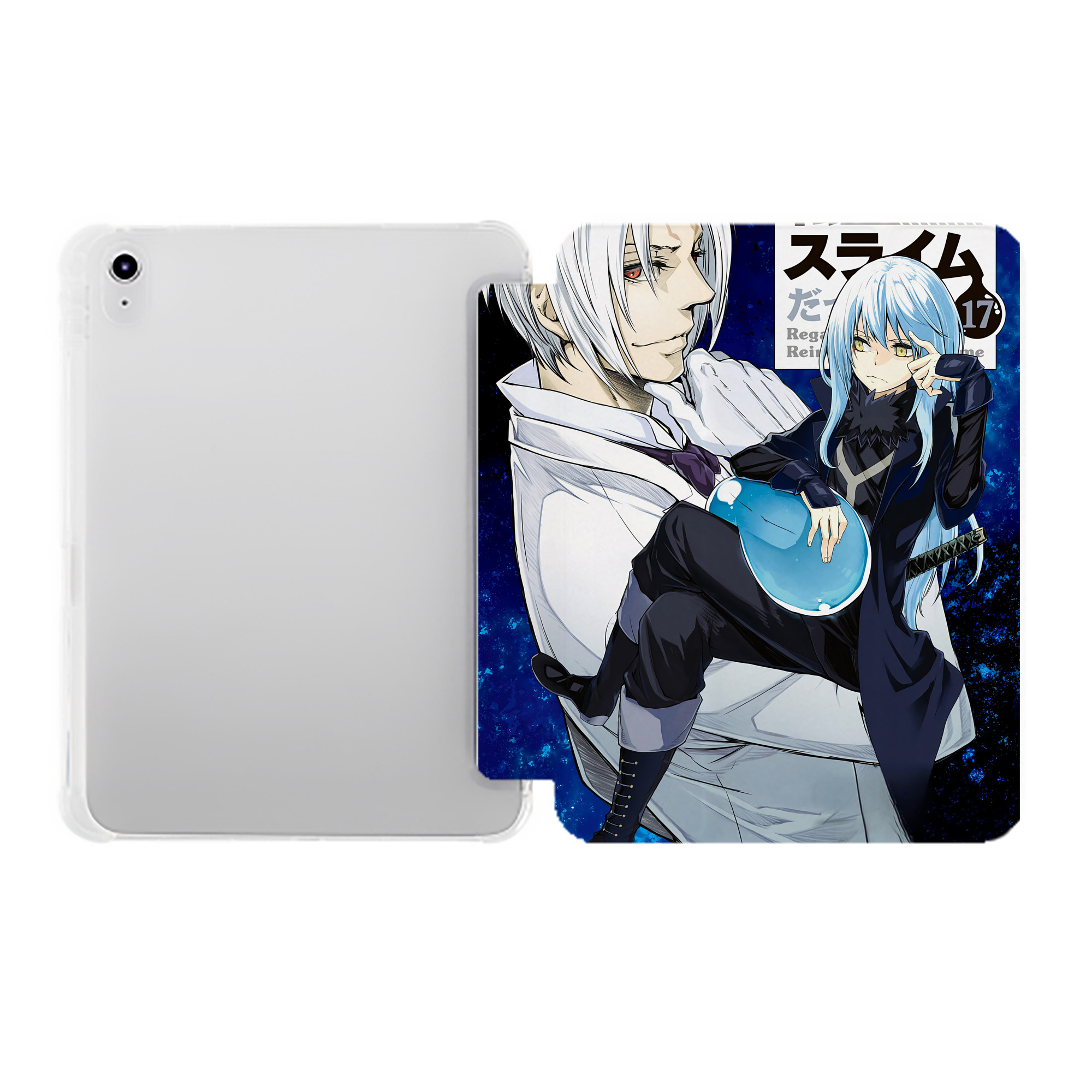 （画像用） 転スラ Regarding Reincarnated to Slime IPad ケース ペン収納付き 三つ折りスタンド PUレザー×シリコン 対応機種9.5/10.5/10.9インチ